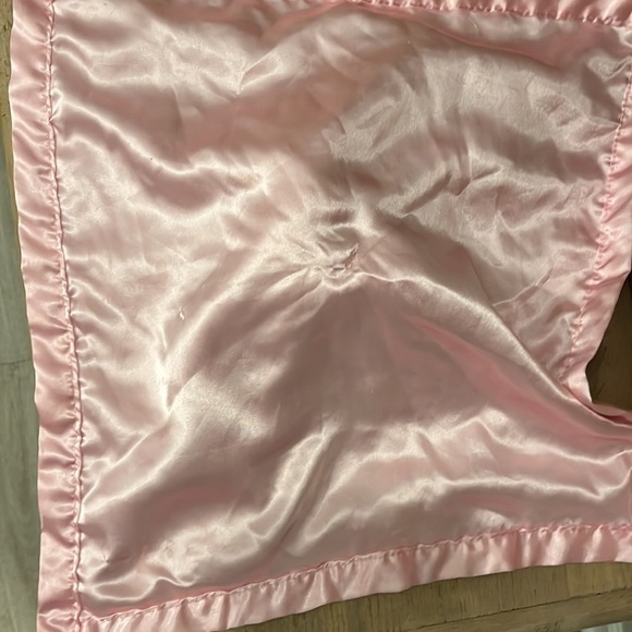 Baby Bunny Security Blanket Lovey Pro Goleem Pink Satin Minky Dot Popcorn - Picture 6 of 6